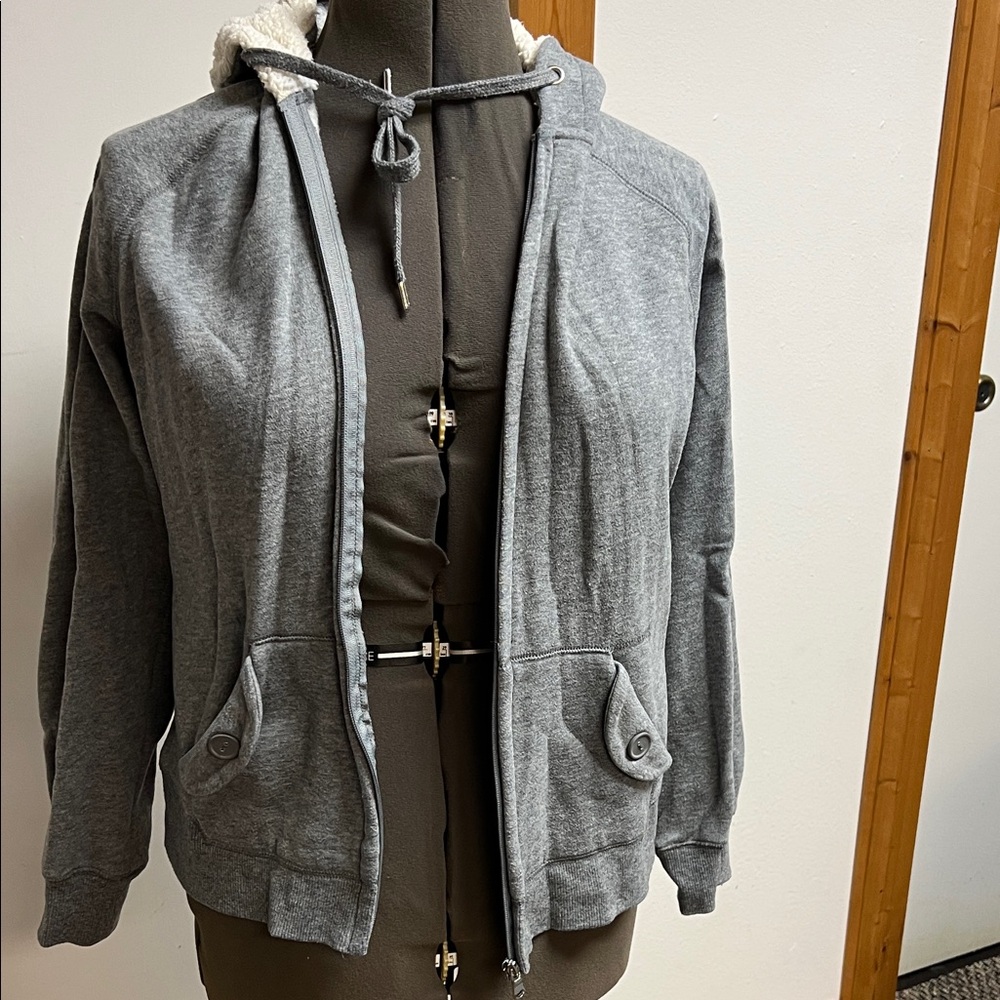 Women's Heather Gray Fleece-Lined Hoodie